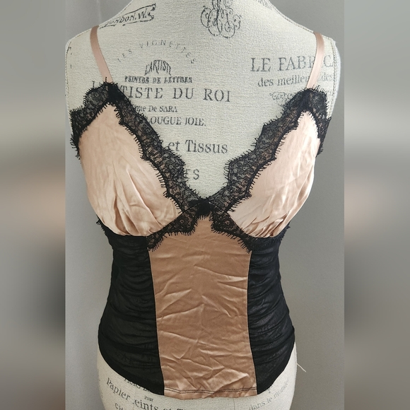 VICTORIA'S SECRET meash/ satin tank top in size S - Picture 5 of 9